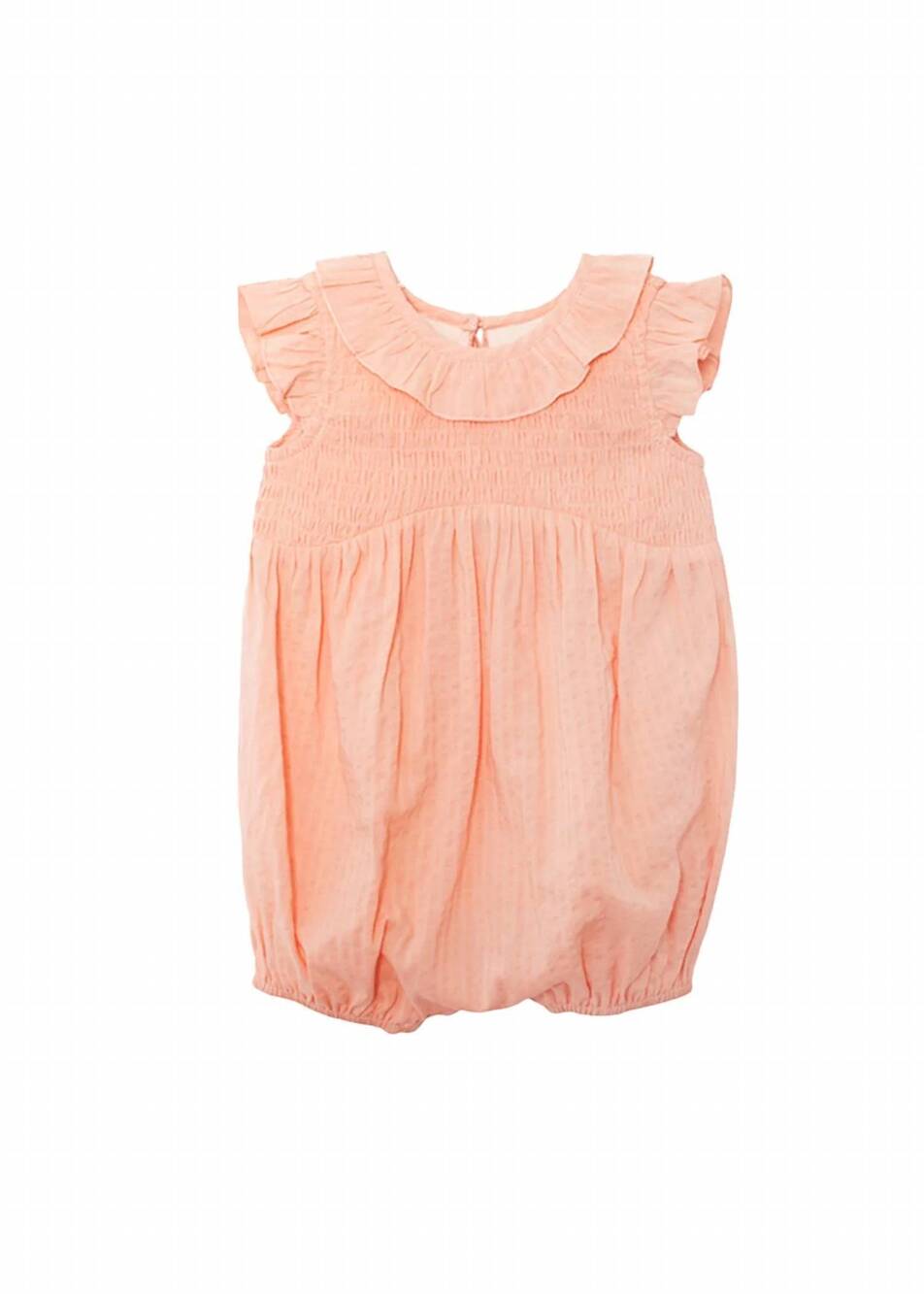 NEW ISOBELLA & CHLOE kids jane smocked romper in peach
